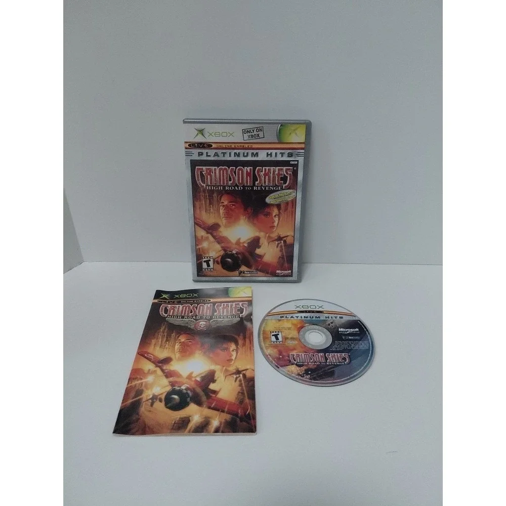 Crimson Skies High Road to Revenge (Microsoft Xbox) COMPLETE w/ Disc case manual